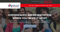 Desktop Screenshot of ahmadlaw.com